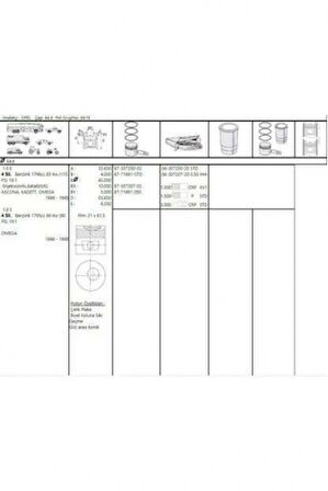 Opel Motor Segman 18nv C18nz Vectra A Omega A 85.80mm 100 (1.5x1.5x3.0) - Akd 222-3534-100