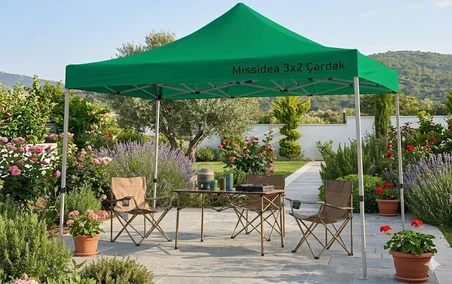 Missidea 3x2 Makaslı Katlanır Çardak Yeşil