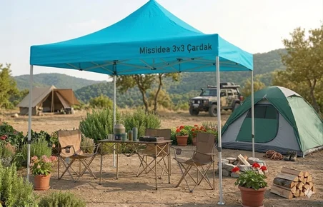 Missidea 3×3 Makaslı Katlanır Çardak Turkuaz