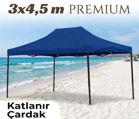 Missidea 3×4,5 Premium Makaslı Katlanır Çardak Mavi