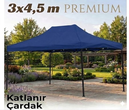Missidea 3×4,5 Premium Makaslı Katlanır Çardak Mavi