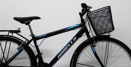 Dorello bisiklet 2650 model 26 jant bisiklet Şehir bisikleti Çamurluk bagaj SEPETLİ SİYAH TURKUAZ - Renk: Siyah - Turkuaz