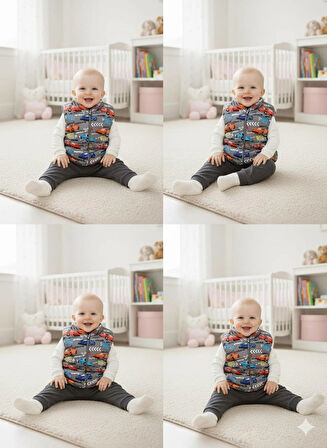 Laura baby Araba Desenli Erkek Bebek/Çocuk Şişme Yelek