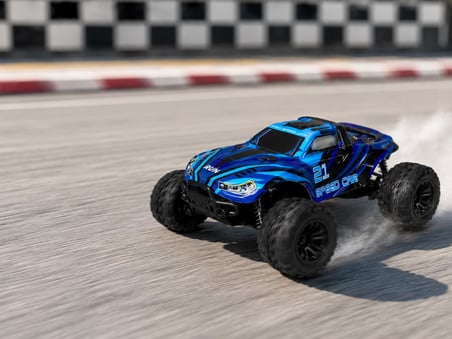 Arlina Home Kids Uzaktan Kumandalı Araba Mavi 50 Km/H 2.4 GHz Off-Road Şarjlı