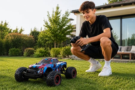 Arlina Home Kids Off-Road Uzaktan Kumandalı Araba 1:12 Ölçek 4x4 Mavi