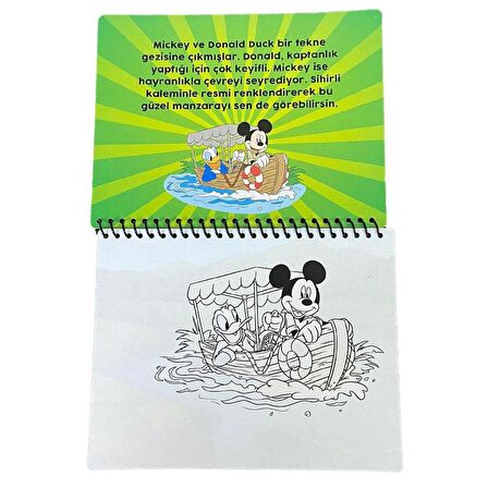 Mickey Mouse Temalı Sihirli Boyama Kitabı Water Magic