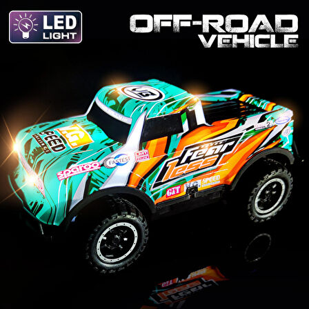 Full Fonksiyon LED Işıklı Gövde 1:24 Off Road Şarjlı Uzaktan Kumandalı Yarış Arabası