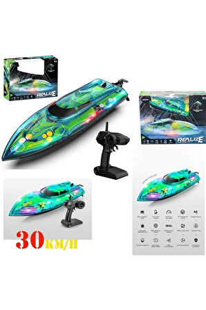 Uzaktan Kumandalı 30 KM HIZ YAPAN LED IŞIKLI RC SÜRAT TEKNESİ