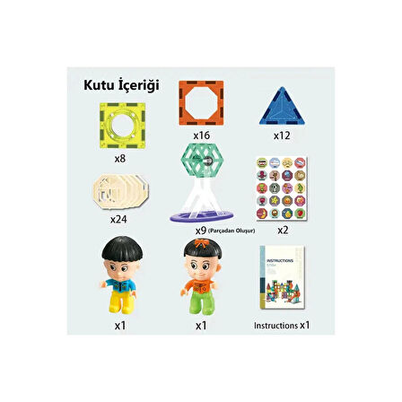 Magic Magnetic Blocks 71 Parça Manyetik Oyuncak Bloklar Seti