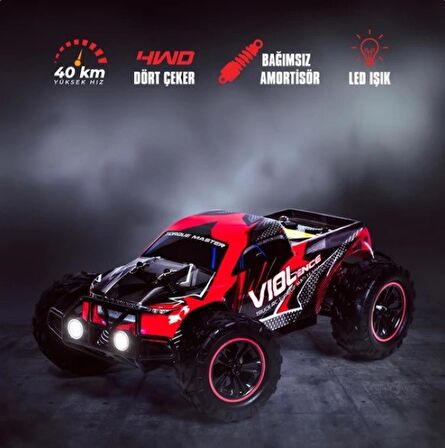 1:16 40KM/H Hız Yapan 4WD 4x4 Extreme Thunder Kumandalı Araba