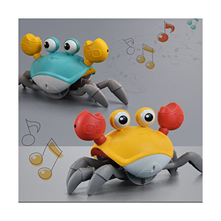 Şarjlı Müzikli Hareketli Oyuncak Yengeç Yürüme Yardımcısı Otomatik Sensörlü