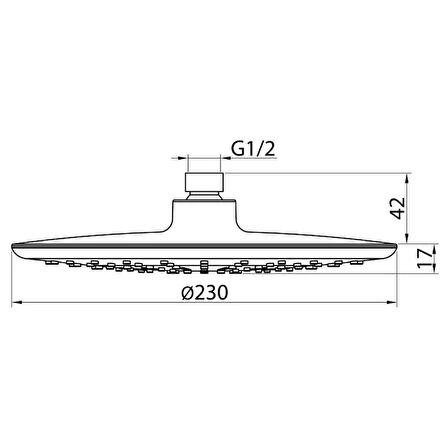 Yapıtaşı Yt302 nirvana banyo tepe duş başlığı 