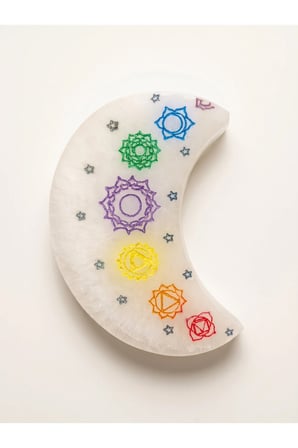 Selenit Ay Çakra Dengeleme Meditasyon Kiti