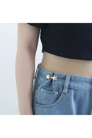 Pantolon Beli Daraltma Aparatı, Gümüş Renk Yıldız Model, Yıldız, Gümüş Renk
