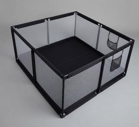 Missidea Bebek ve Çocuk Siyah Oyun Parkı Güvenli Oyun Alanı –120x120 cm