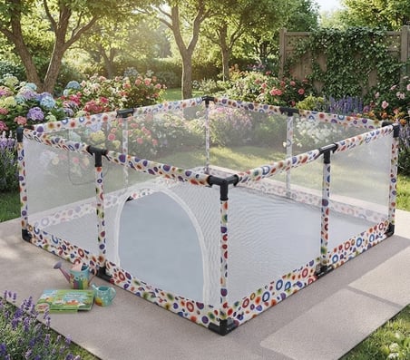 Missidea  Bebek ve Çocuk Çok Renkli  Oyun Parkı Güvenli Oyun Alanı –120x120 cm