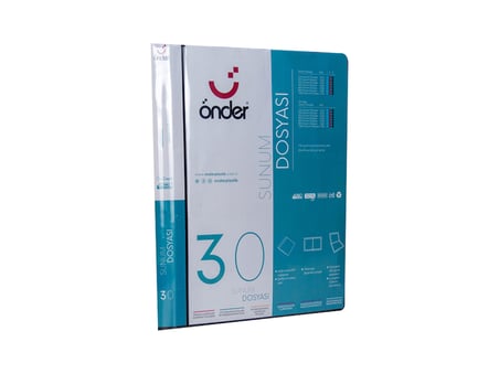 ÖNDER SUNUM DOSYASI PP A4 ÖNCEPLİ 30 LU SİYAH 1230-3-24 ADET