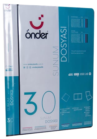 ÖNDER SUNUM DOSYASI PP A4 ÖNCEPLİ 30 LU SİYAH 1230-3-24 ADET