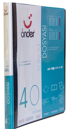 ÖNDER SUNUM DOSYASI PP A4 ÖNCEPLİ 40 LI SİYAH 1240-3-24 ADET