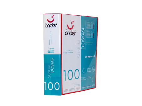 ÖNDER SUNUM DOSYASI PP A4 ÖNCEPLİ 100 LÜ KIRMIZI 1300-2-12 ADET