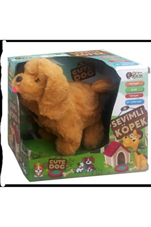 1151 Sesli Hareketli Sevimli Peluş Köpek Oyuncak Asorti