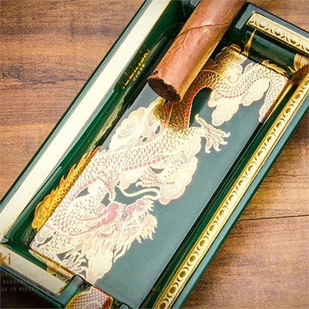Lubinski Elegant Dragon İkili Dikdörtgen Puro Küllüğü Yeşil
