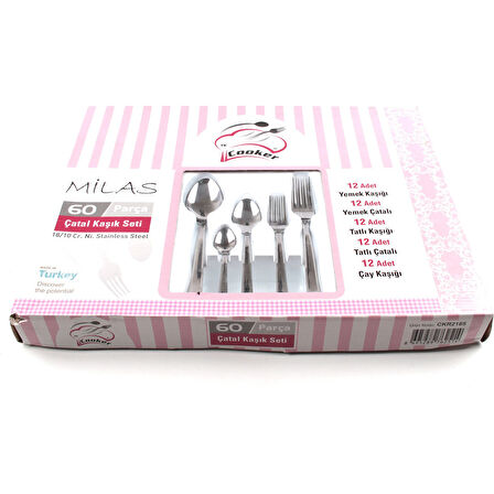 COOKER ÇATAL KAŞIK SETİ 60 PARÇA MİLAS CKR2185 2514