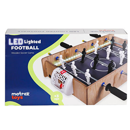 406 Ahşap LEDli Masa Maçı Oyunu -Akçiçek Oyuncak