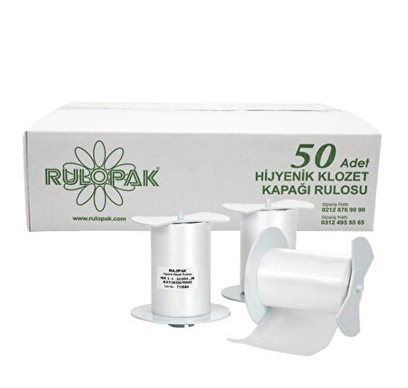 Rulopak Sensörlü Hijyenik Klozet Kapağı Rulosu 50'li