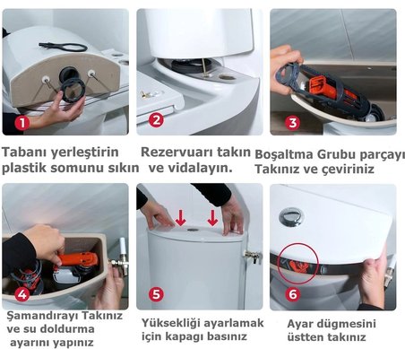 Yapıtaşı Yt389 Nirvana Çift Basmalı Klozet Rezervuar iç Takım 5yıl Garanti (Kolay montaj)
