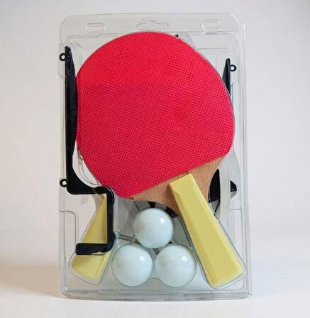 Matrax Sport Fileli Masa Tenisi Seti - 2 Raket + 3 Top + File Aparatı