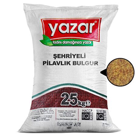 Yazar Şehriyeli Pilavlık Bulgur 25 Kg.