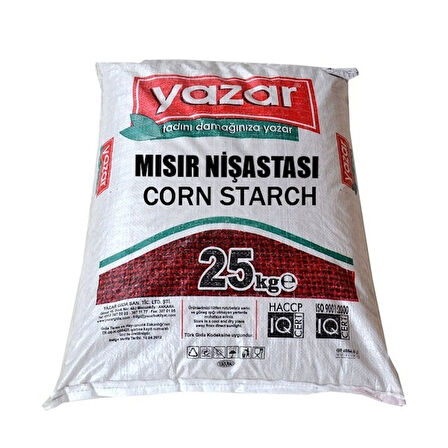 Yazar Mısır Nişastası (Glutensiz) 25 Kg