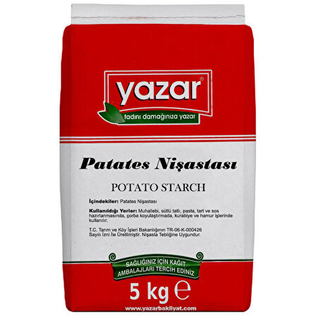 Yazar Patates Nişastası 5 Kg