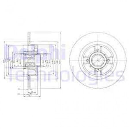 Renault Arka Fren Disk Aynası(dıskı) Renault Megane I Scenic II 1.4 / 1.6 / 1.8 / 1.9 / 2.0 Abslı Rulmanlı - Delphi Bg9029rs