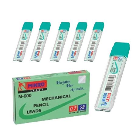 M-600 Min 0,7 Mm Versatil Kalem Ucu 2B 60 Mm 12'li