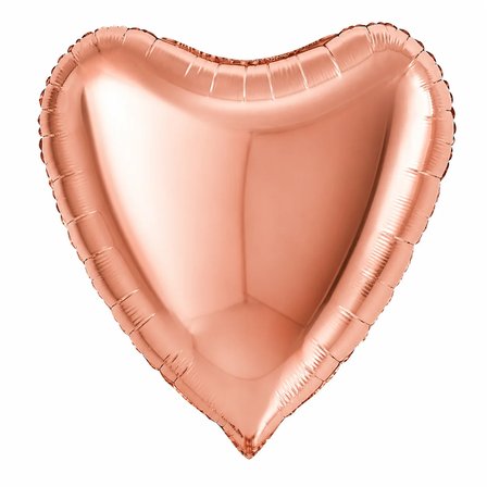 Rose Gold Kalp Folyo Balon 18 İnç Doğum Günü Parti Süsü Dekorasyon Balonu Helyumlu