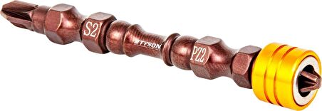 TYSON 1 Adet Pz2x65 Mm S2 Çeliği Çift Yönlü Orjinal Mıknatıs Uçlu Bits Uç Mıknatıslı Matkap Ucu