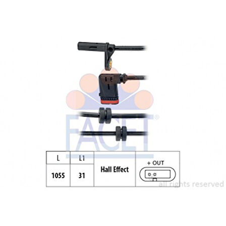 Mercedes Abs Sensoru Arka C-Class W204 07>14 S204 07>14 C204 11> - Facet 21.0189