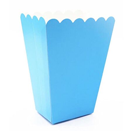 Mavi Renk Mısır (Popcorn) Kutusu (8 Adet)