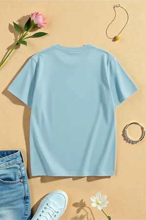 Unisex Kırmızı Kalpler Baskılı Tasarım Tshirt
