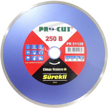 Pro-Cut PR51128 250B Daire Testere 250mm - Seramik, Porselen, Cam