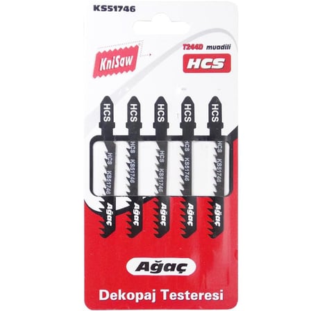 KniSaw KS51746 Dekupaj Testere Bıçağı 100mm 5 Parça - Ağaç