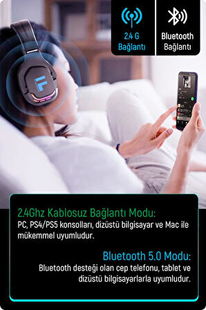 Fashcolle G926 Pro Wireless Oyuncu Kulaklığı