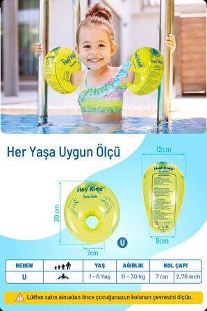 Heykida Swim Safe Yüzme Yardımcısı Deniz Kolluğu 1-6 Yaş