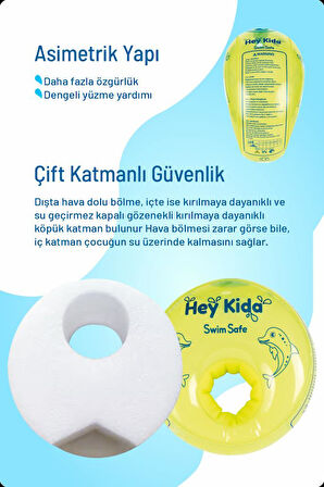 Heykida Swim Safe Yüzme Yardımcısı Deniz Kolluğu 1-6 Yaş