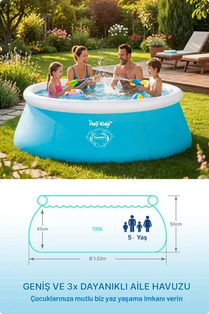 Heykida Swim Safe Hızlı Kurulum Havuzu 152x51cm