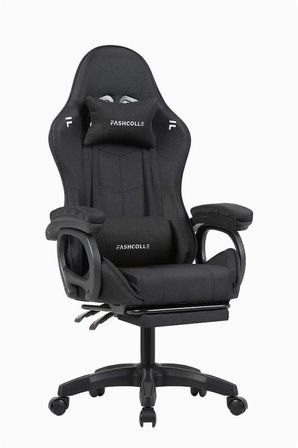 Fashcolle Dynamic Air Black Masajlı Kumaş Oyuncu Koltuğu