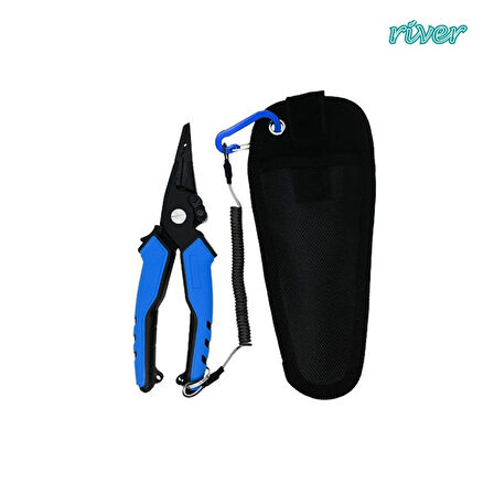 River Halka Pensesi Kılıflı 19cm SİYAH/MAVİ