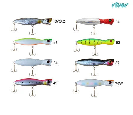 River Bighead Pop 100 10 cm 17 gr Popper Maket Balık